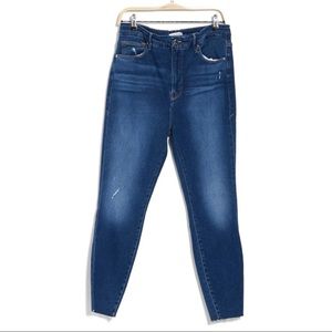 Good American Women's Skinny Jeans - Dark Blue